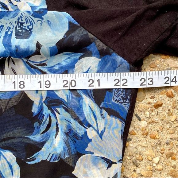 Chico's Floral Double Front Layered Long Sleeve Tunic Blouse Size 3 XL 16 - Picture 6 of 9